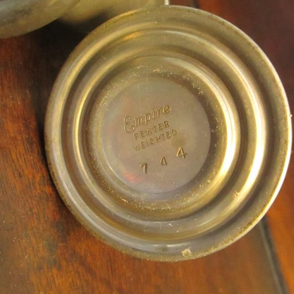 Vintage Empire Pewter Salt & Pepper Shakers - Picture 2 of 3